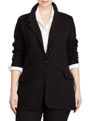 Lauren Ralph Lauren Plus Plus Size Knit Sweater Blazer