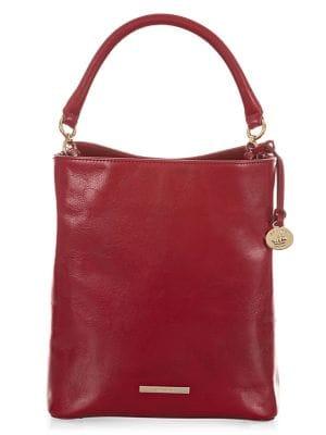 Brahmin Lava Topsail Amelia Leather Bucket Bag