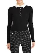 Lauren Ralph Lauren Contrast-collar Ribbed Sweater