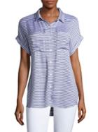 Beach Lunch Lounge ??triped Button-front Shirt
