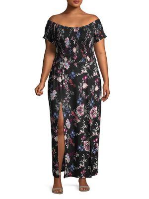 Lori Michaels Plus Off-the-shoulder Dress