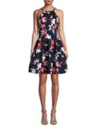 Vince Camuto Floral Halter Fit-and-flare Dress