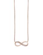 Effy Pav&eacute; Rose Diamond & 14k Rose Gold Infinity Pendant Necklace