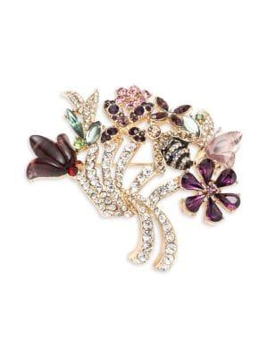 Anne Klein Embellished Floral Brooch