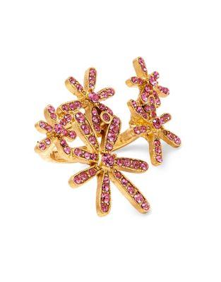 Oscar De La Renta Daisy Crystal-embellished Ring