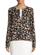 Lord & Taylor Petite Essential Floral Cardigan