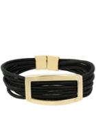 Kenneth Cole New York Black Multi-row Rectangle Pendant Bracelet