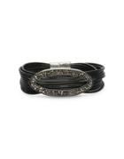 Kenneth Cole New York Hematite Items Oval Black Diamond And Crystal Multi-strand Bracelet