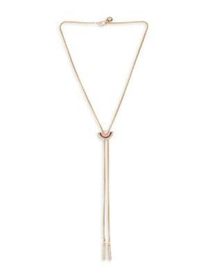 Bcbgeneration Starry Eyed Pave Rainbow Adjustable Slider Necklace