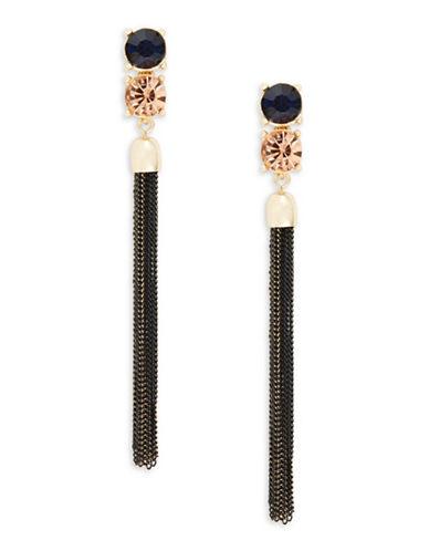 Design Lab Lord & Taylor Double Stone Fringe Drop Earrings