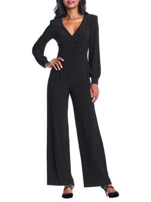 Adrianna Papell Matte Jersey Long Sleeve Jumpsuit