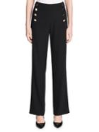 Calvin Klein Wide Leg Buttoned Pants