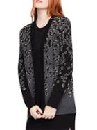 Bcbgeneration Leopard Metallic Jacquard Cardigan