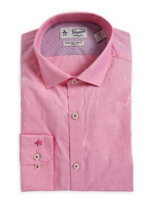 Penguin Slim-fit Diamond Dobby Dress Shirt