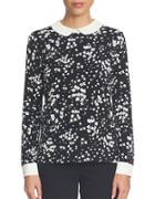 Cece Long Sleeve Floral Printed Blouse