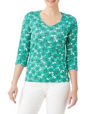Olsen Urban Bloom Floral Print Top