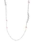 Effy 4.5-9.5mm White Pearl, Labradorite And Sterling Silver Single Strand Necklace