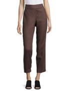 Eileen Fisher Petite Solid Linen Ankle Pants