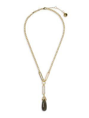 Vince Camuto Goldtone, Resin & Crystal Y Pendant Necklace