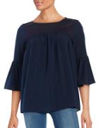 French Connection Polly Plains Ruffle Top