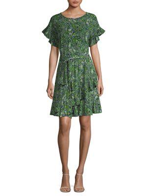 Michael Michael Kors Paisley Ruffle Dress