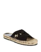 Donald J Pliner Elda Grommet Leather Espadrille Slides