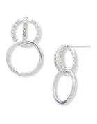 Judith Jack Marcasite And Sterling Silver Double Circle Drop Earrings