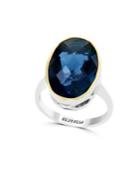 Effy Blue Crystal, 18k Yellow Gold And Sterling Silver Ring