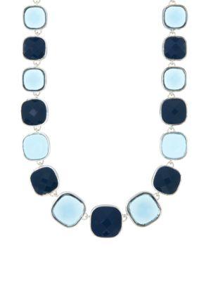 Anne Klein New York Blue Studded Necklace