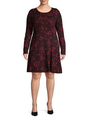 Michael Michael Kors Plus Floral-print Shift Dress
