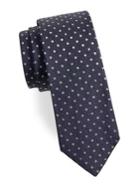 Black Brown Dot-print Tie