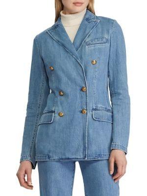 Lauren Ralph Lauren Double-breasted Denim Blazer