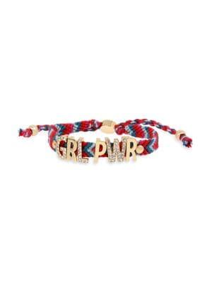 Bcbgeneration Grl Pwr Affirmation Multi-colored Woven Friendship Bracelet