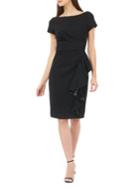 Carmen Marc Valvo Infusion Crepe Sequined Sheath Dress