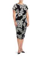 Vince Camuto Plus Ruched Floral-print Dress