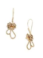 Miriam Haskell Flower Cluster Long Drop Earrings