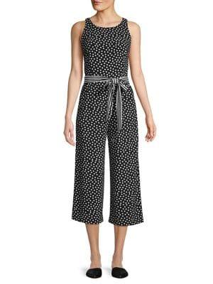 Gabby Skye Polka Dot-print Wide-leg Jumpsuit