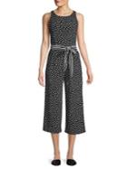 Gabby Skye Polka Dot-print Wide-leg Jumpsuit