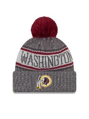 New Era Nfl Sideline Washington Pom-pom Beanie