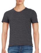 Selected Homme Striped Cotton-blend Tee