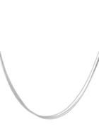 Lord & Taylor Round Skid Sterling Silver Multi-strand Necklace