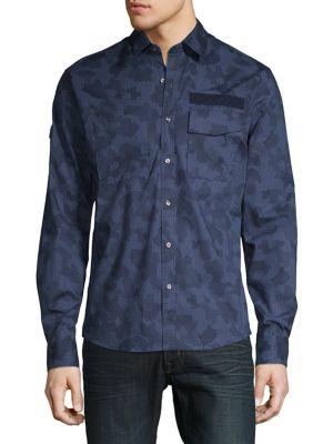 Michael Kors Camo Printed Button-down Shirt