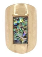 Kenneth Cole New York Rough Luxe Abalone Embellished Sculptural Ring