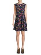 Gabby Skye Floral Fit-&-flare Dress