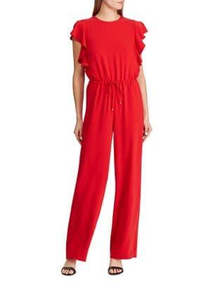 Lauren Ralph Lauren Ruffle-trim Twill Jumpsuit