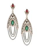 Cara Chain-accented Chandelier Earrings
