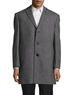 Calvin Klein Wool-blend Herringbone Coat