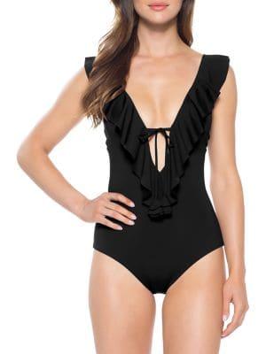 Becca By Rebecca Virtue Socialite Ruffle One-piece Swimsuit