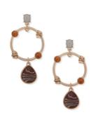 Lonna & Lilly Teardrop And Round Drop Earrings