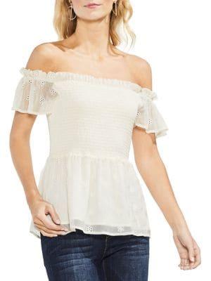 Vince Camuto Off-the-shoulder Smock Top